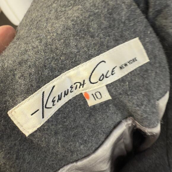 Kenneth Cole size 10 gray wool Peacoat, classic, wool blend office career SI-051 - Picture 10 of 13